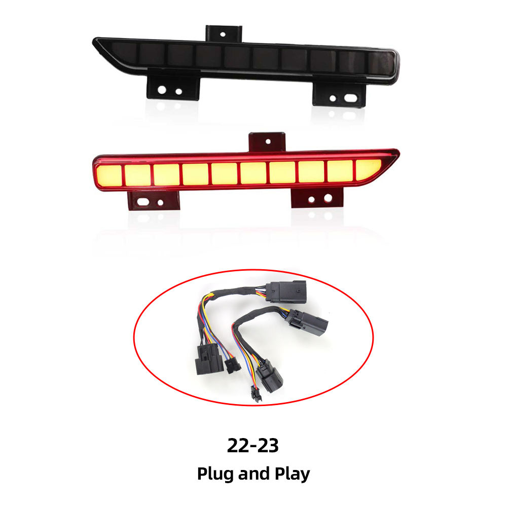 Светодиодный Отражатель Заднего Бампера для Ford Raptor F-150, Красный, Abs + Светодиод. (22-23: модель A)