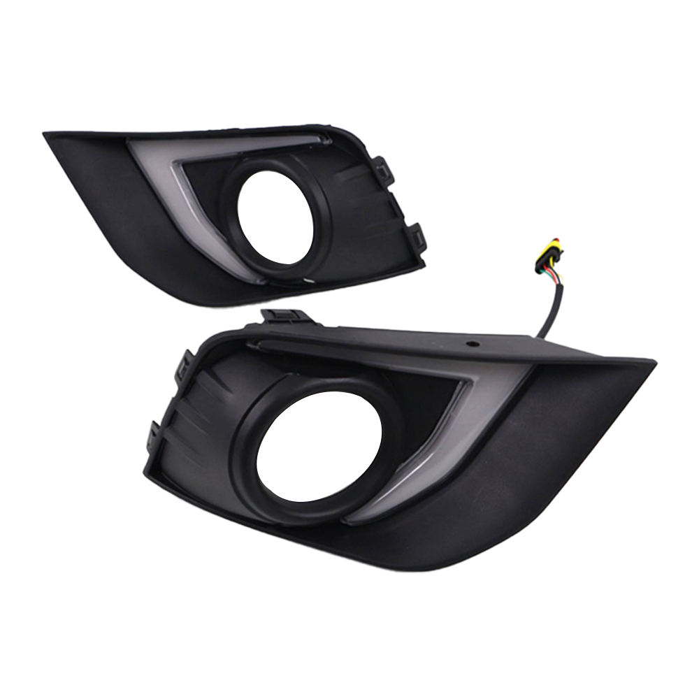 Светодиодные Дневные Ходовые Огни для Mitsubishi Asx Rvr, Белый Abs + Led, Противотуманная Фара с Желтым Сигналом