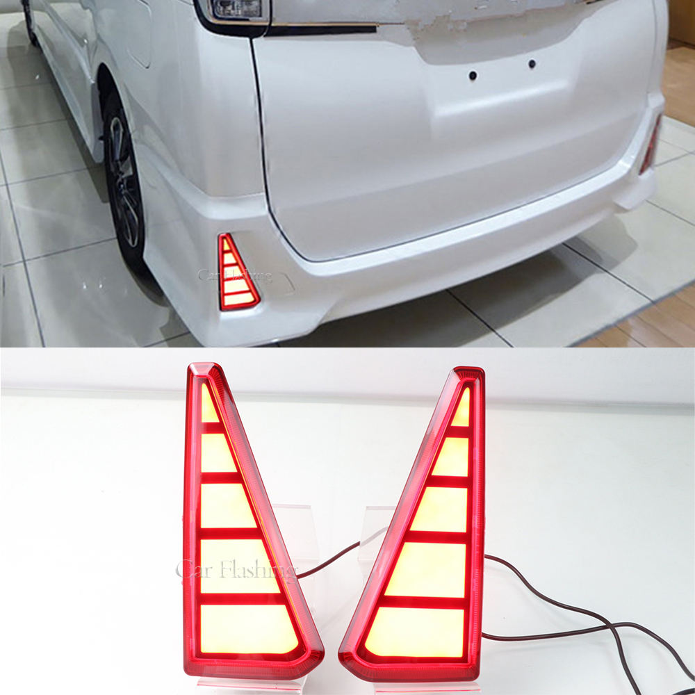 Задний Светодиодный Отражатель для Toyota Voxy/noah, Красный, Abs + Led