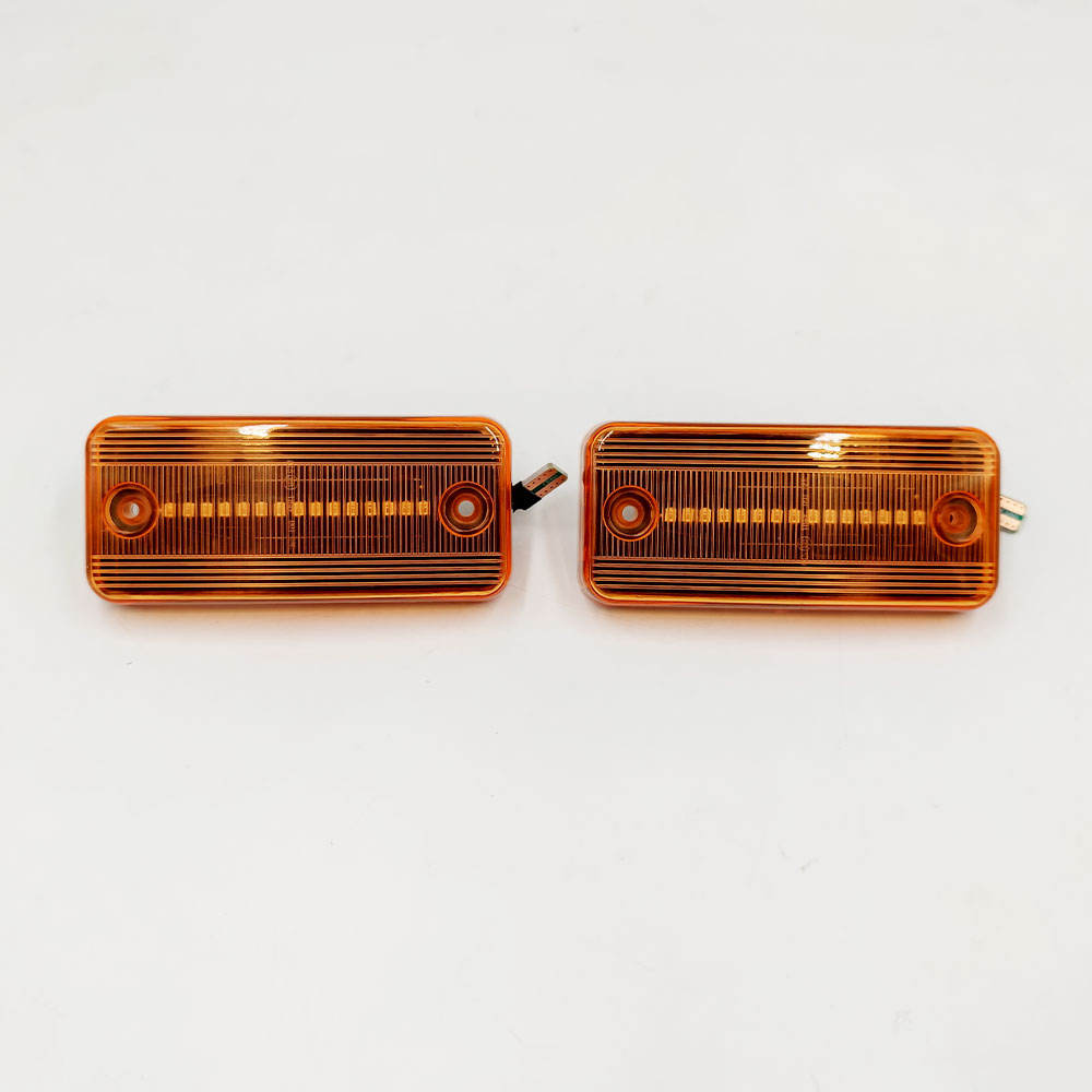 Боковой Габаритный Фонарь для Citroen Fiat Peugeot Renault Volvo - Пластиковый, Черного Цвета (Желтая крышка динамического сигнала)