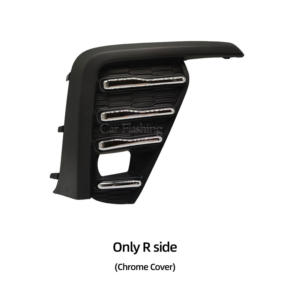 Крышка Противотуманной Фары для Subaru Ascent, Белая с Хромированными Полосками, из Abs (Хромированная правая сторона)