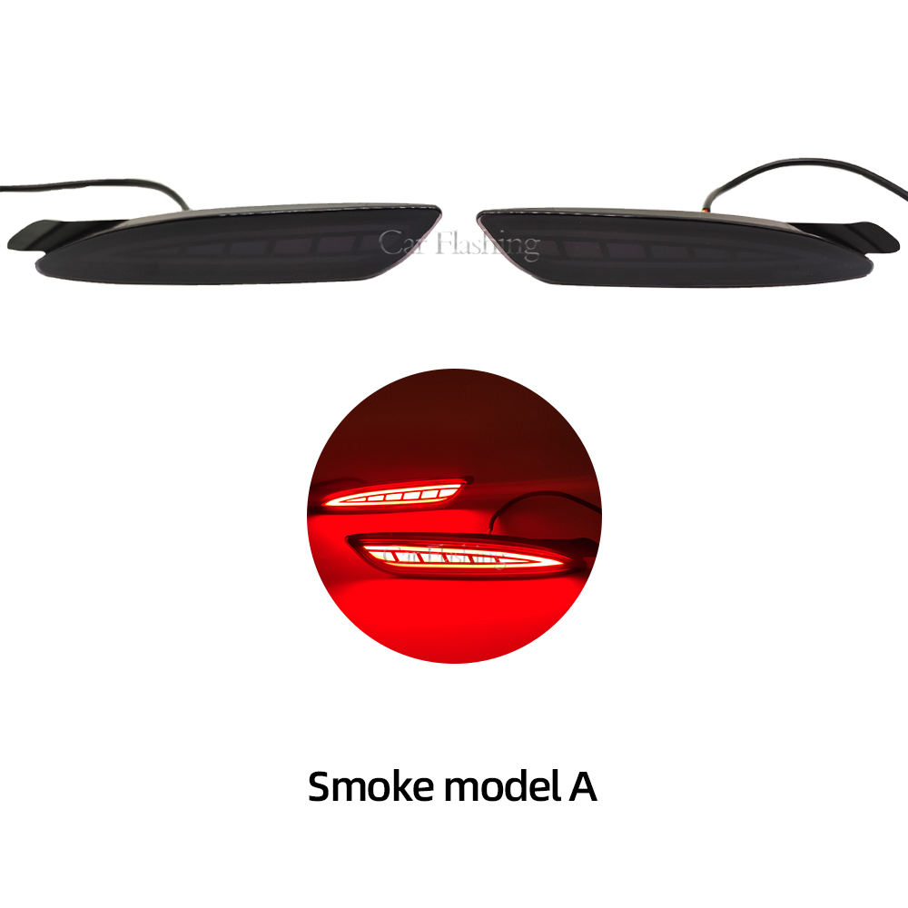 Светодиодный Отражатель Заднего Бампера для Mazda Atenza, 3, Cx-5, 6 - Красный, Abs + Led (Дымовая Модель A)