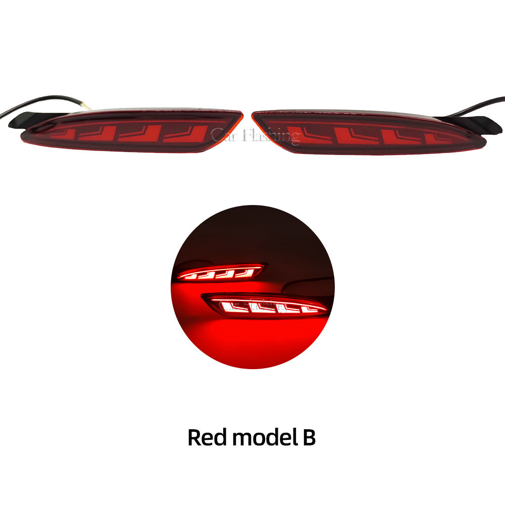 Светодиодный Отражатель Заднего Бампера для Mazda Atenza, 3, Cx-5, 6 - Красный, Abs + Led (Красная Модель B)