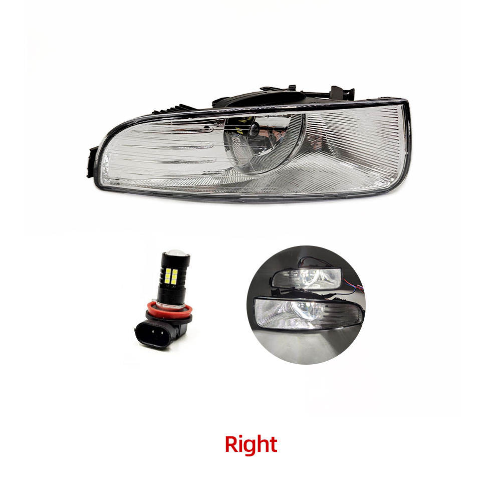 Фары Передние для Skoda Superb, Галогенные и Светодиодные Противотуманные, Белого Цвета (Светодиодная сторона R)
