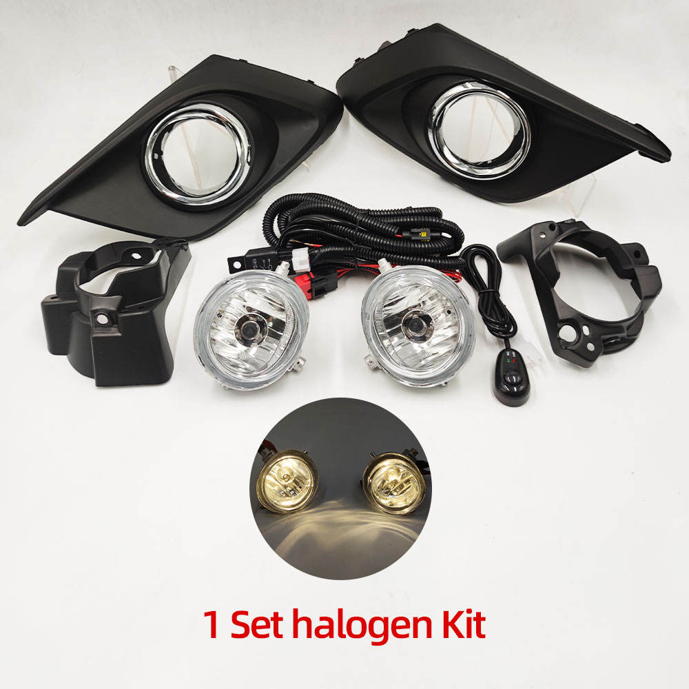 Комплект Модификации Противотуманных Фар Mazda 3 Axela с Переключателем и Хромированной Крышкой (Хромированный галогенный комплект)