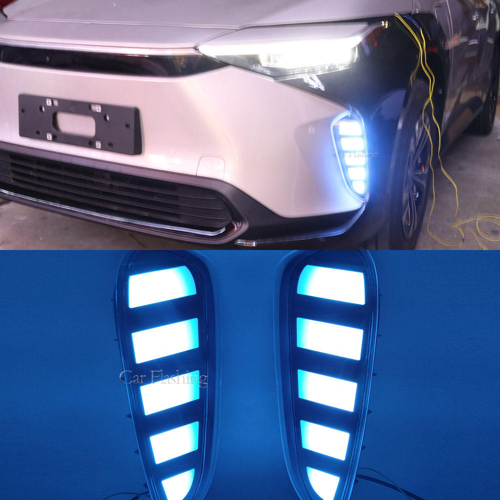 Дневные Ходовые Огни Toyota Bz4x 2022 Белого Цвета - Светодиодные Передние Фары Drl