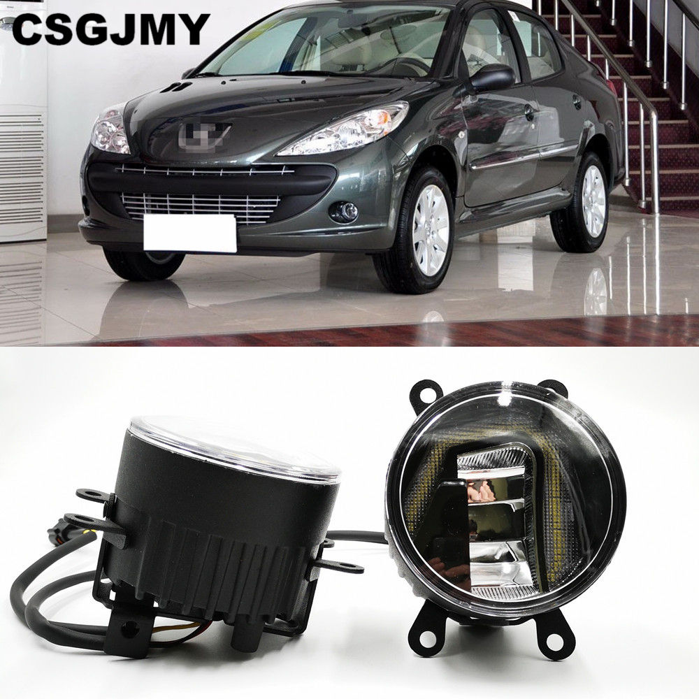 Прожектор Peugeot 207 Светодиодный 3 в 1 Белый Абс + Светодиод