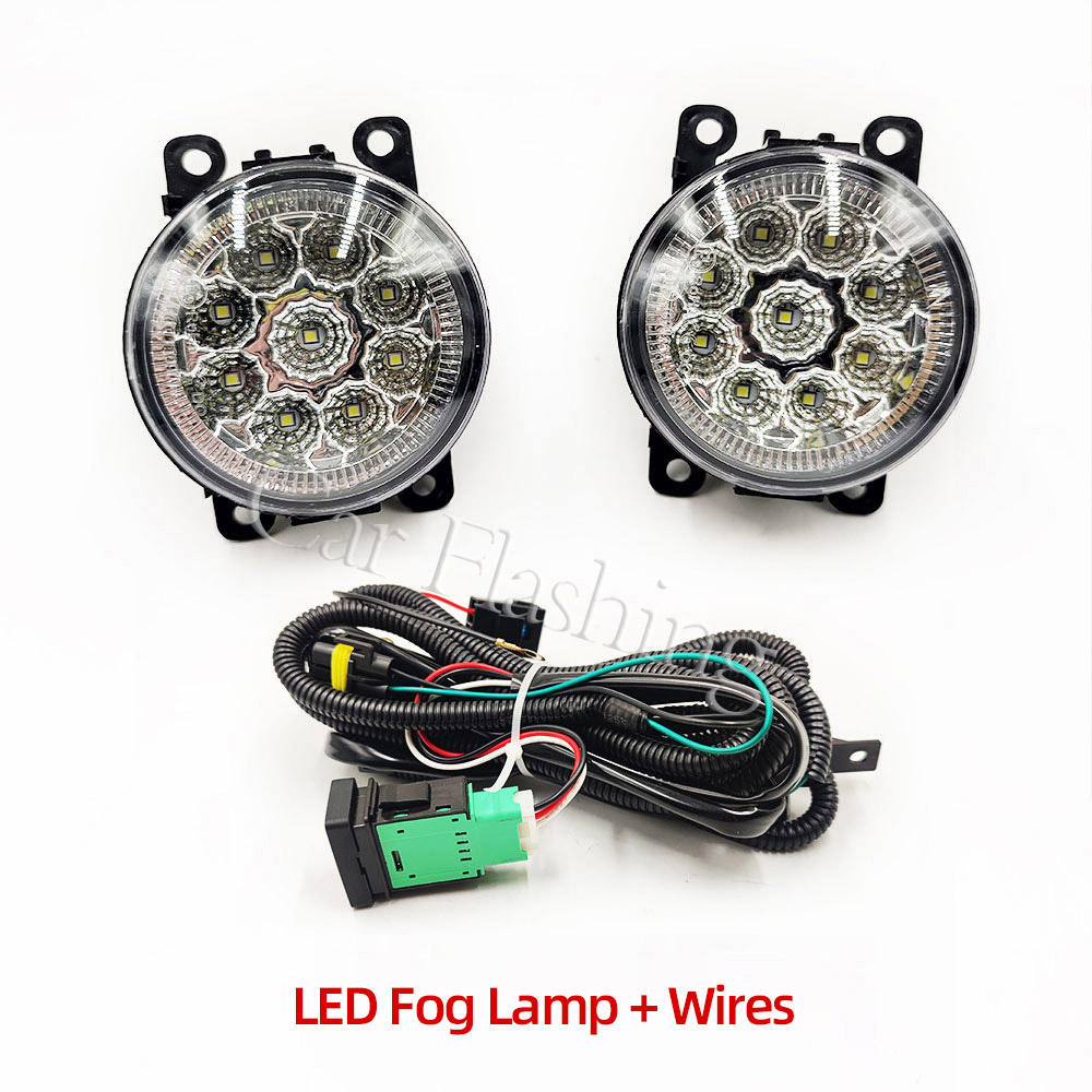 Противотуманные Фары Led для Ford Fusion Fiesta Mustang Ranger Focus C-max, Белый Abs-пластик (LED и проводов)