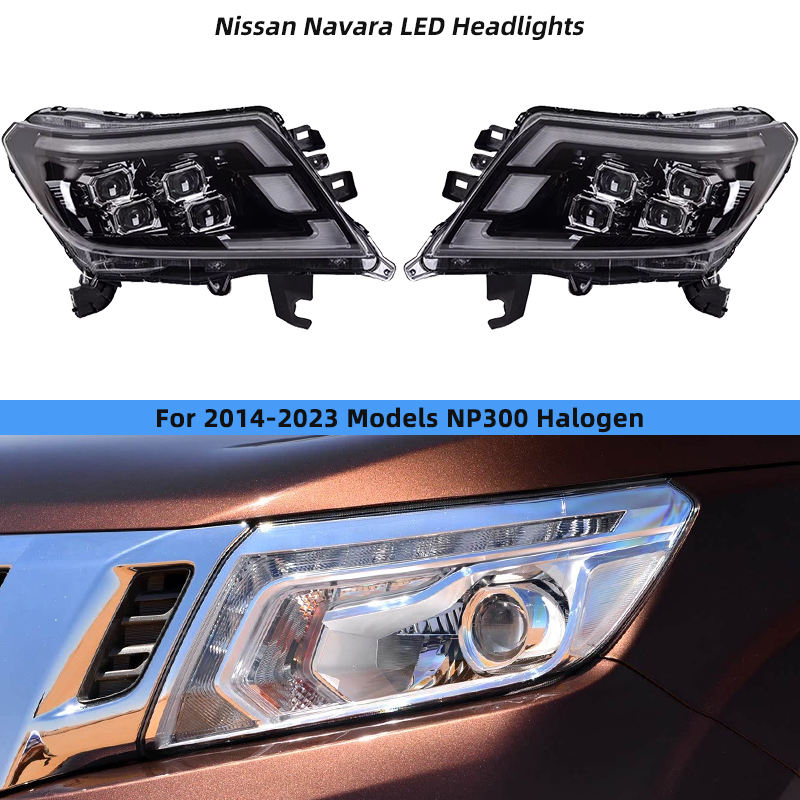 Фары Передние Светодиодные для Nissan Navara D40 Np300 - Качество и Стиль! (Для Nissan Navara Ксенон)
