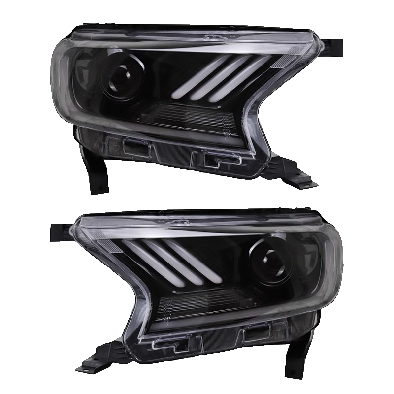 Светодиодные Фары Ford в Стиле Mustang, Everest и Ranger (Для Форд рейнджер почерневший) Цена за:1 комплект