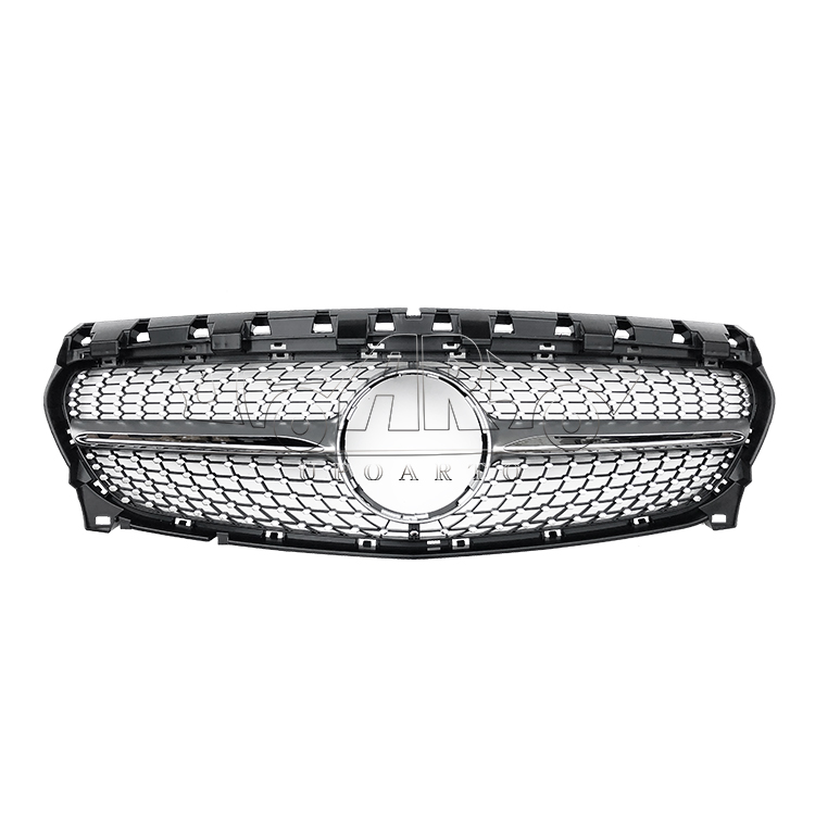 Решетка Бампера Mercedes-benz Cla в Стиле W117, Черный Бриллиант, Абс