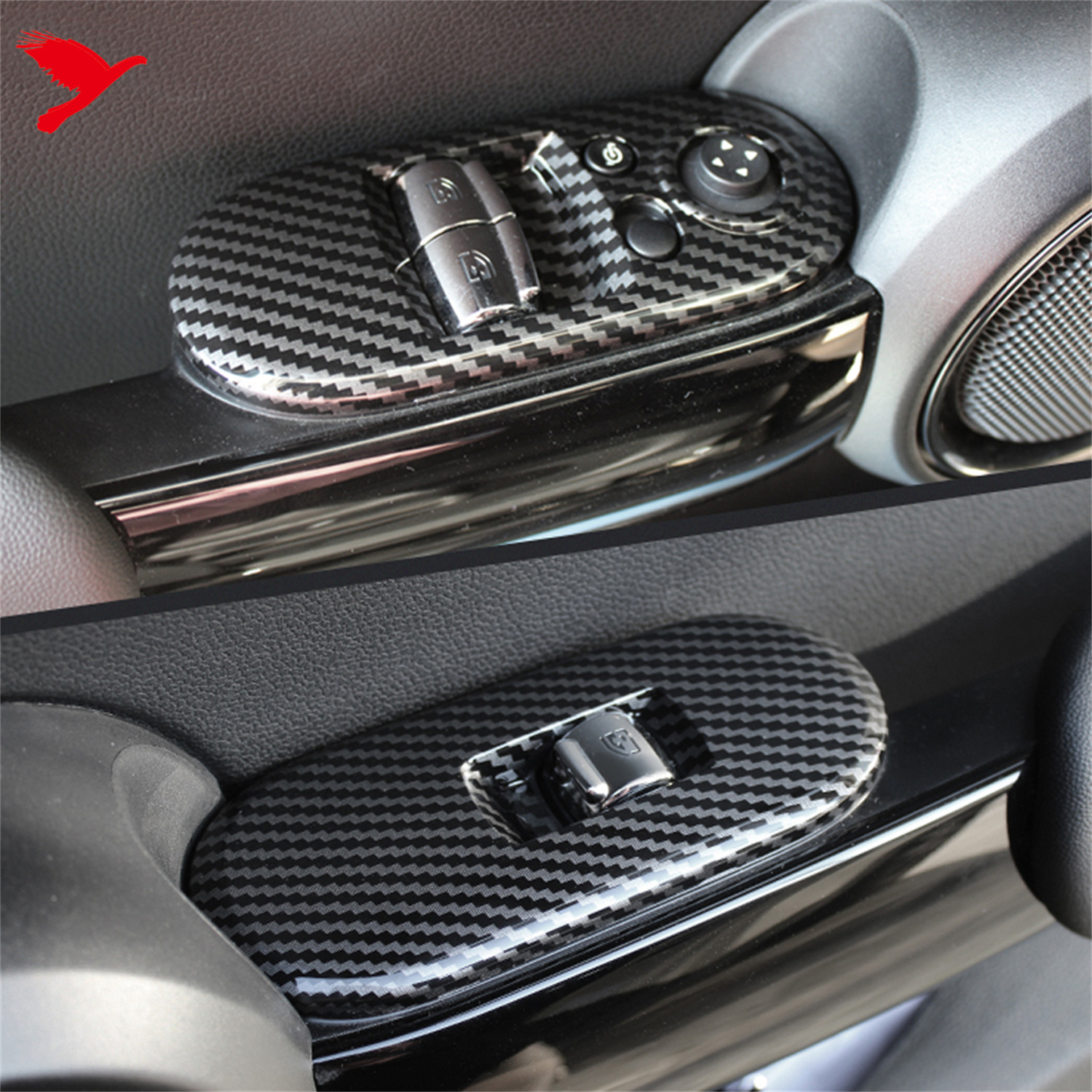 Черное Углеродное Окно для Bmw Mini Hatch -  Интерьера.