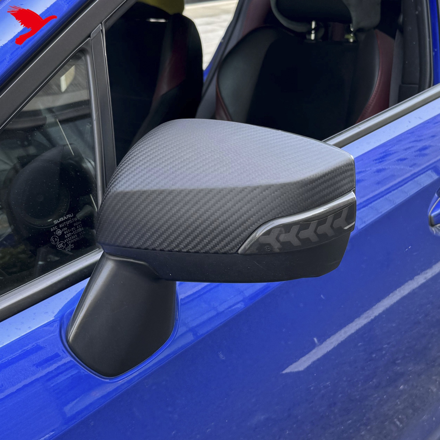 Накладки на Зеркала Subaru Wrx Sti из Углеродного Волокна - Элегантный Стиль в Черном!