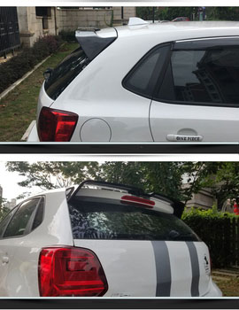 Спойлер для Volkswagen Polo 2014-2020, Черный/Карбон