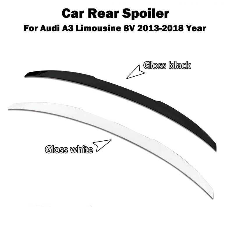 Спойлер Audi A3 2014-2016 Черный/Белый Abs