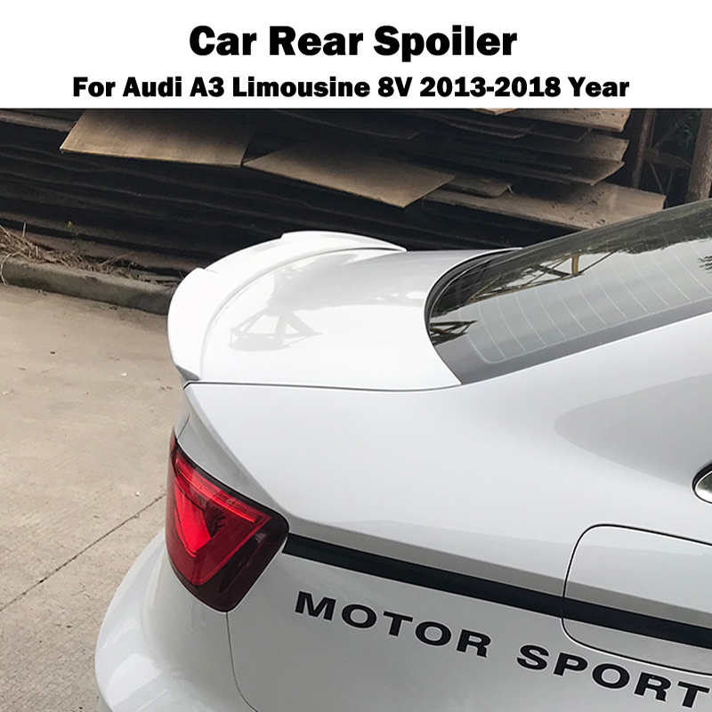Спойлер Audi A3 2014-2016 Черный/Белый Abs