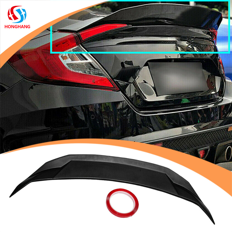 Спойлер для Honda Civic 2018-2020, Матовый Черный из Карбона