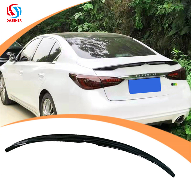 Спойлер для Infiniti Q50 2014-2018, Черный Карбон