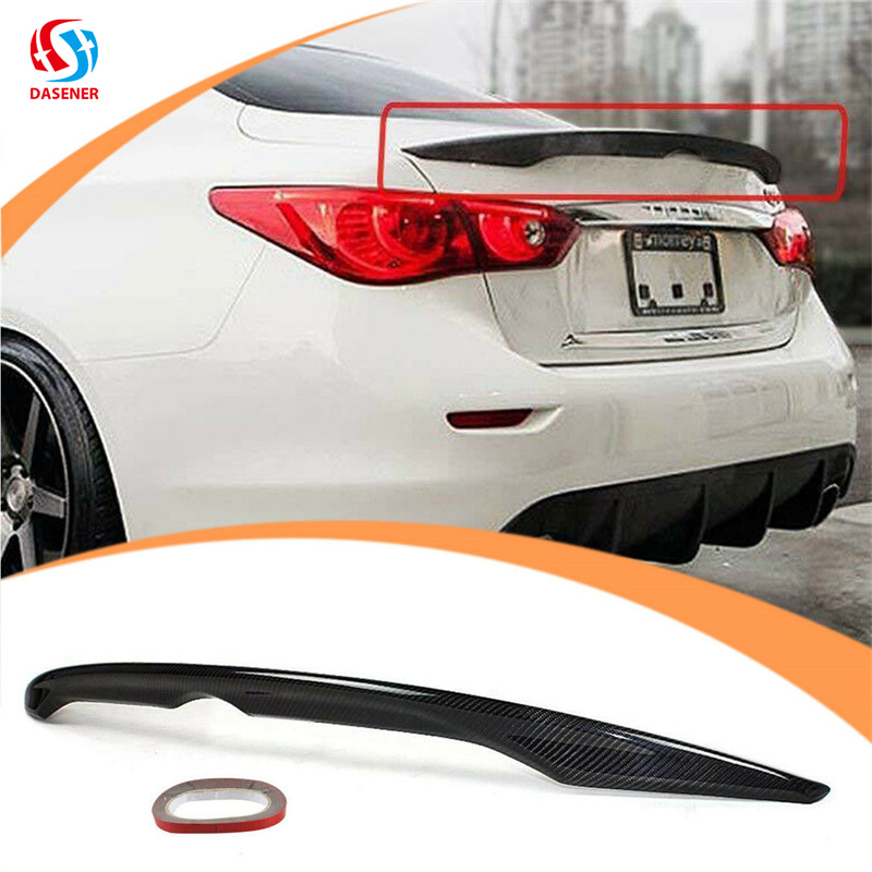 Спойлер для Infiniti Q50 2014-2018, Черный Карбон