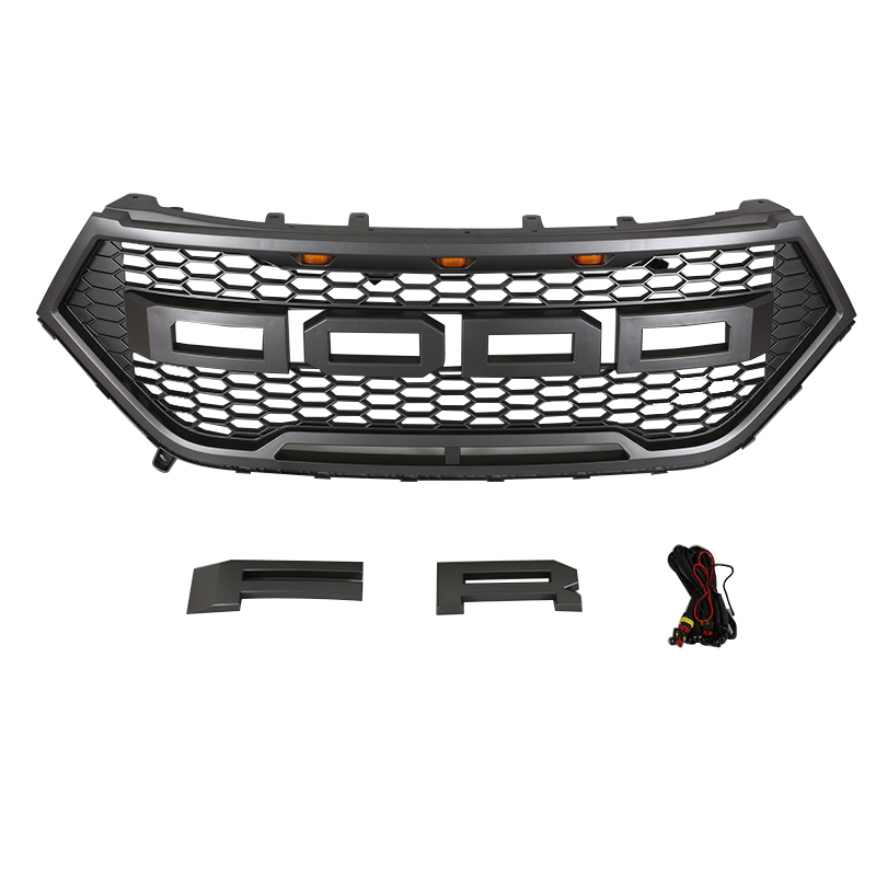Решетка Радиатора Fit For Ford Edge, Матовый Черный/Серый, Abs