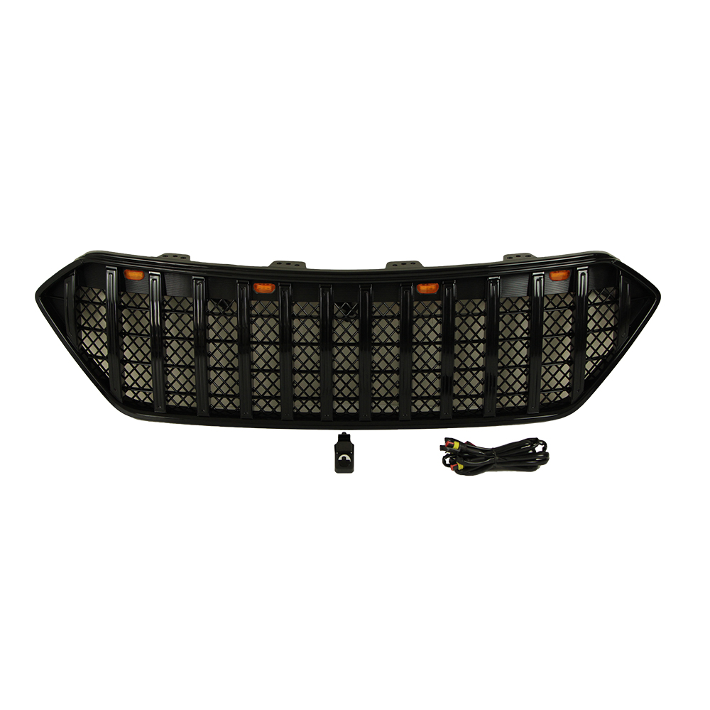 Решетка Радиатора Матовый Черный/Серый Abs для Hyundai Santa Fe 2013-2016