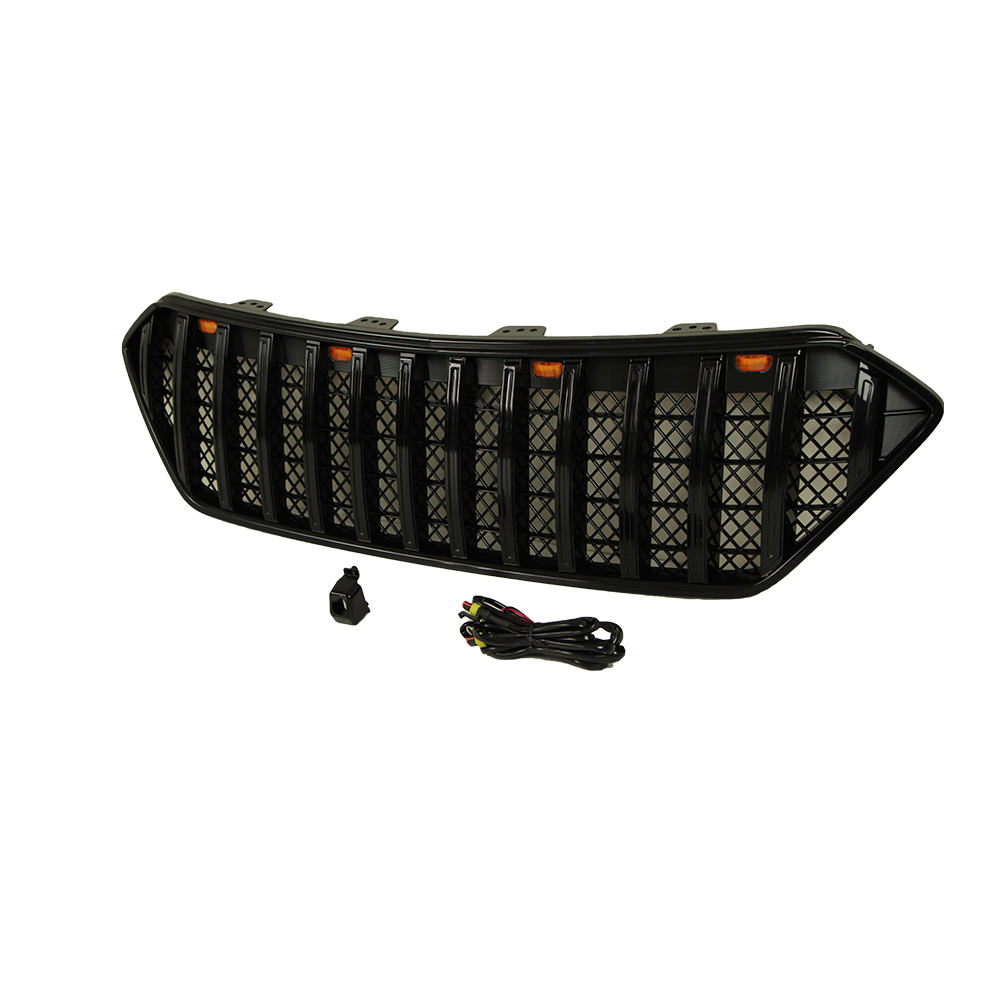 Решетка Радиатора Матовый Черный/Серый Abs для Hyundai Santa Fe 2013-2016