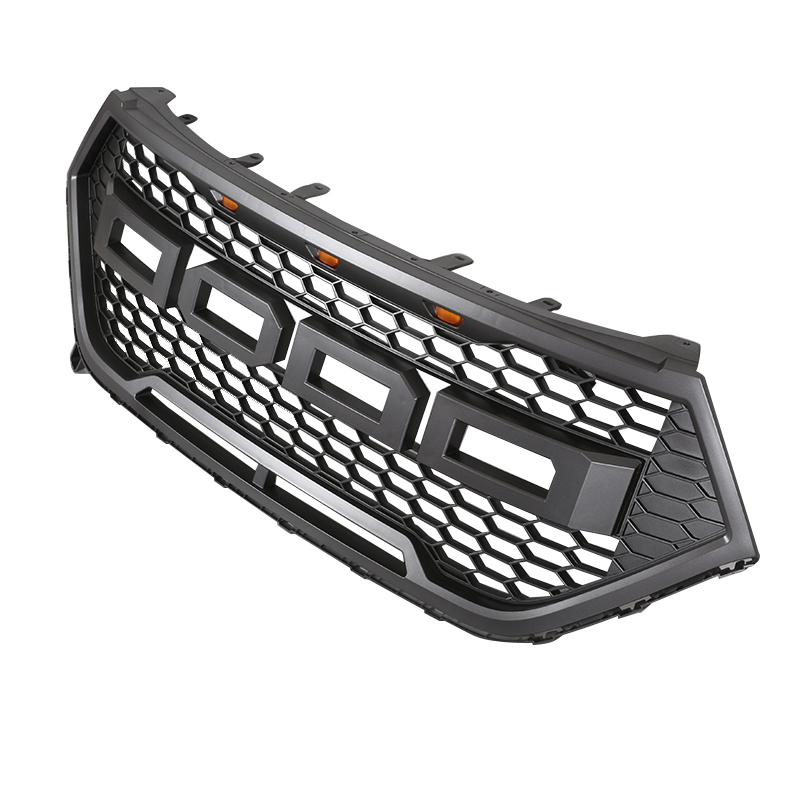 Решетка Радиатора Fit For Ford Edge 2016-2018, Матовый Черный/Серый Abs