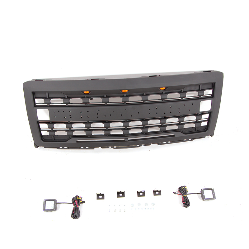 Решетка Радиатора Chevrolet Silverado 2014-2015, Матовый Черный/Серый, Abs