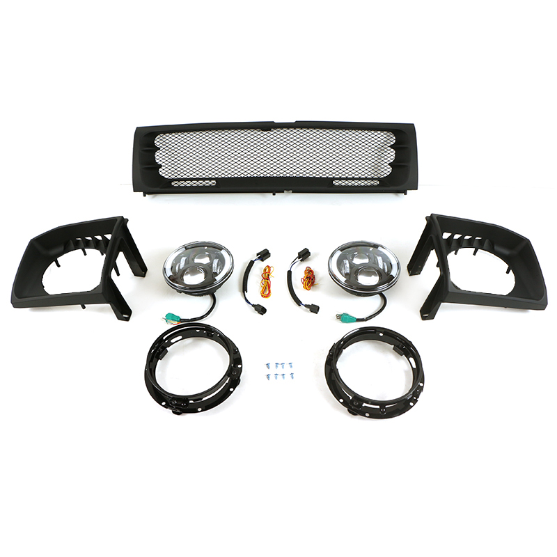 Решетка Радиатора Матовый Черный/Серый Abs Fit For Pajero V33 V43 V31 V32