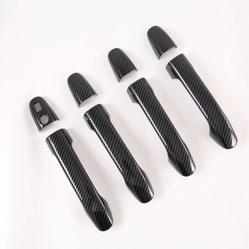 Декоративная Накладки на Дверную Ручку Mercedes-Benz V-Class 2017, Серебристо-Черная, Abs
