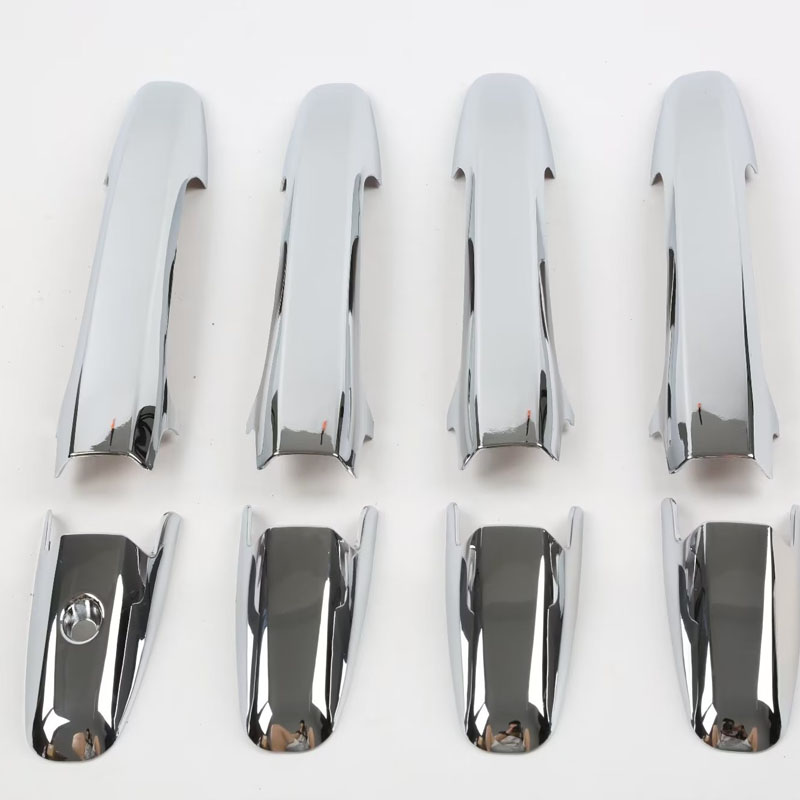 Накладки на Дверную Ручку для Honda Civic 2006-2011, Серебристый/Черный, Abs
