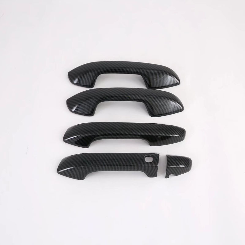 Накладки на Дверную Ручку Kia Seltos 2019, Серебристый/Черный, Abs
