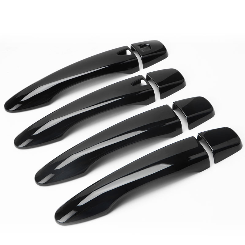 Боковая дверная ручка из углеродного волокна серебристая для Nissan X-Trail 2016 года
