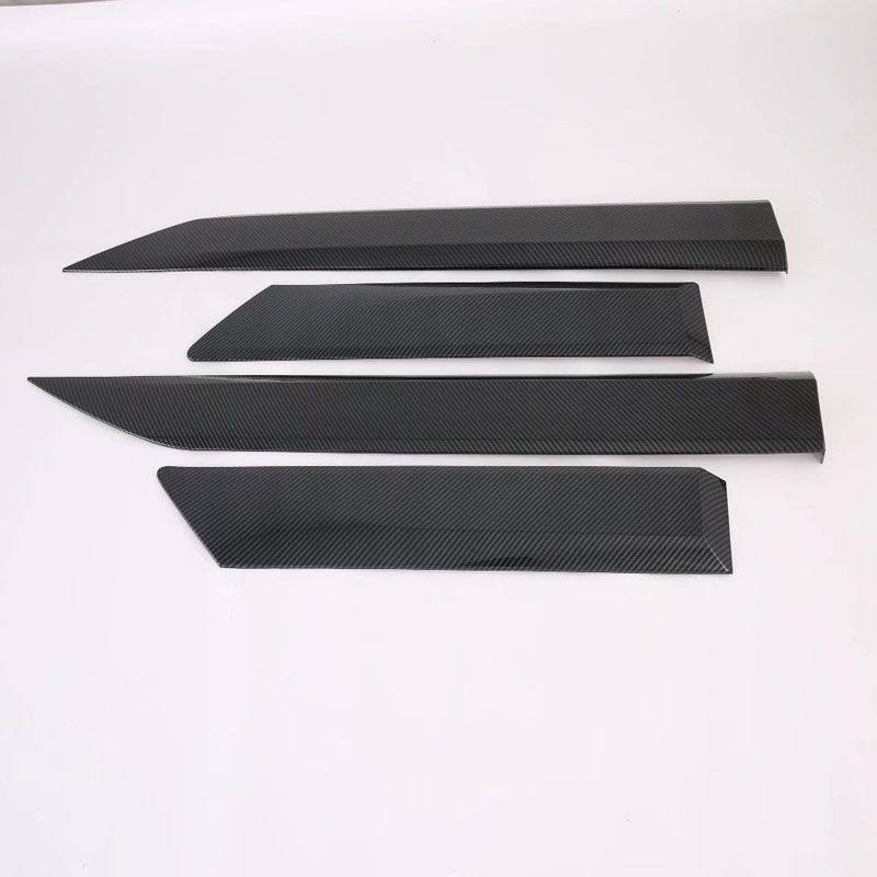 Декоративная накладка боковой двери Kia Seltos 2019, серебристая/черная, ABS
