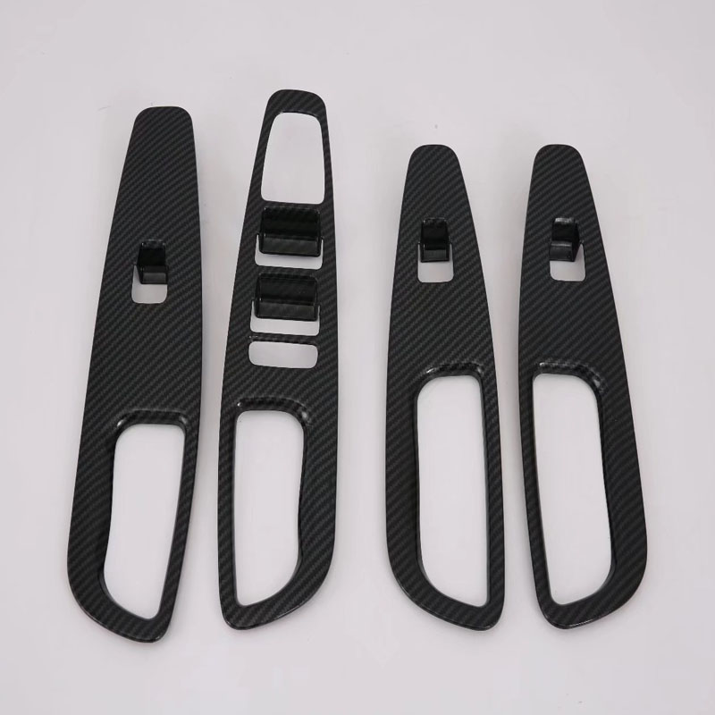 Крышка Стеклоподъемника Car Lhd для Hyundai Santa 2019, Серебристо-Черная, Abs