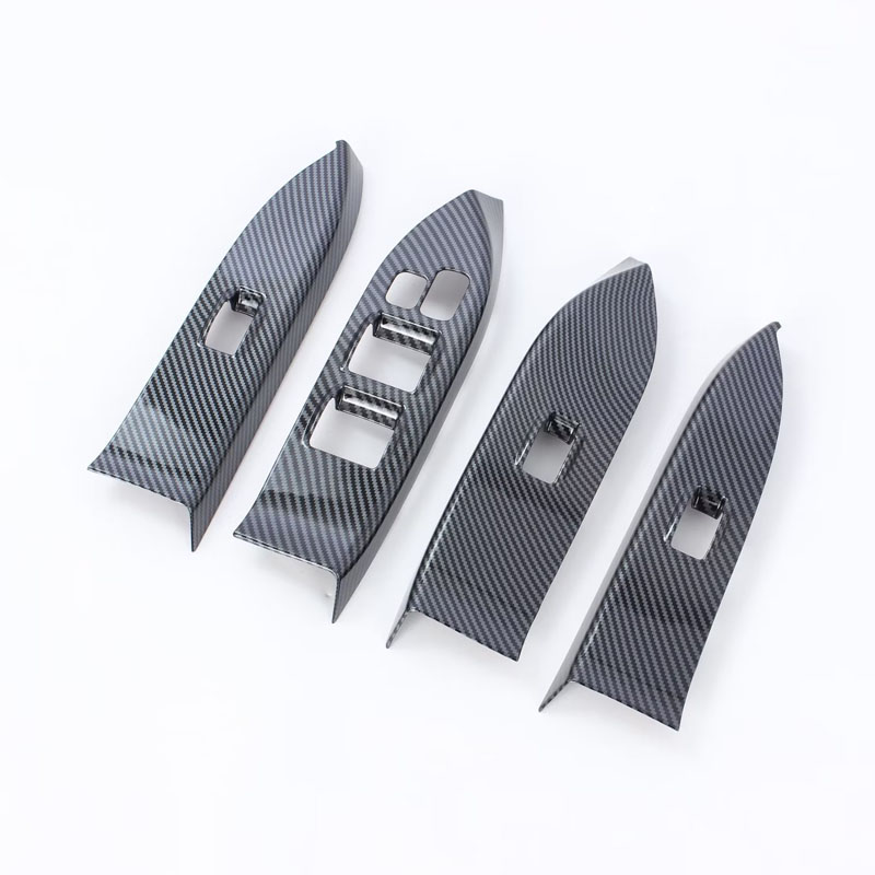 Накладки на Стеклоподъемник Mitsubishi Pajero V97 V93 V87, Серебристый/Черный, Abs, 2006
