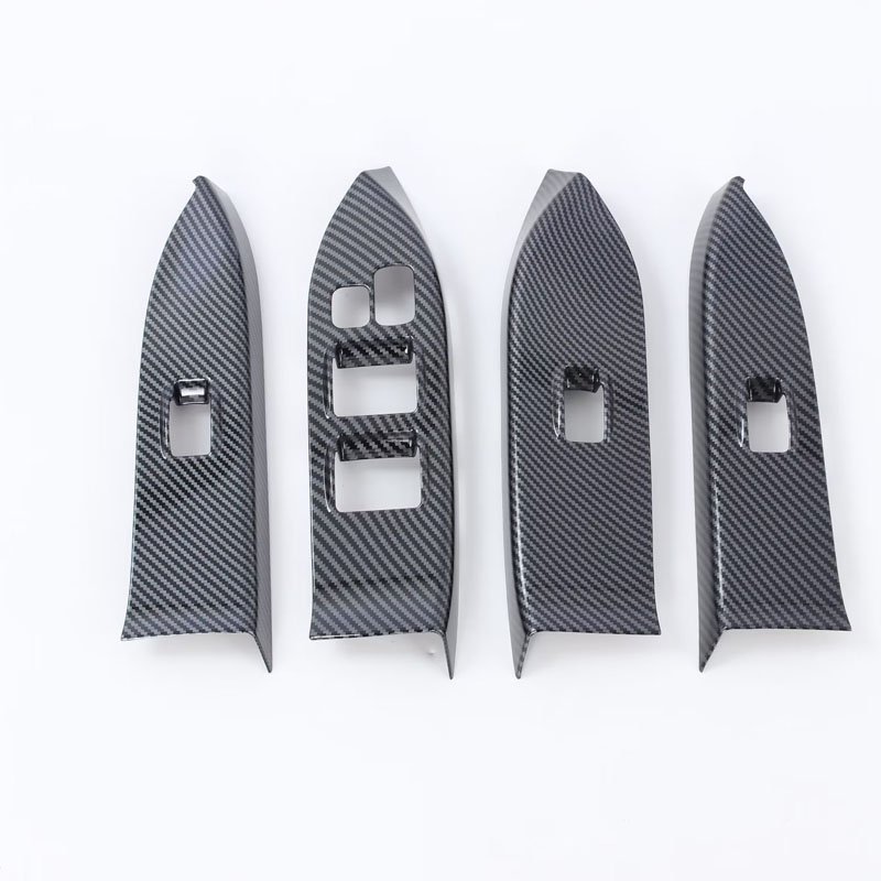 Накладки на Стеклоподъемник Mitsubishi Pajero V97 V93 V87, Серебристый/Черный, Abs, 2006
