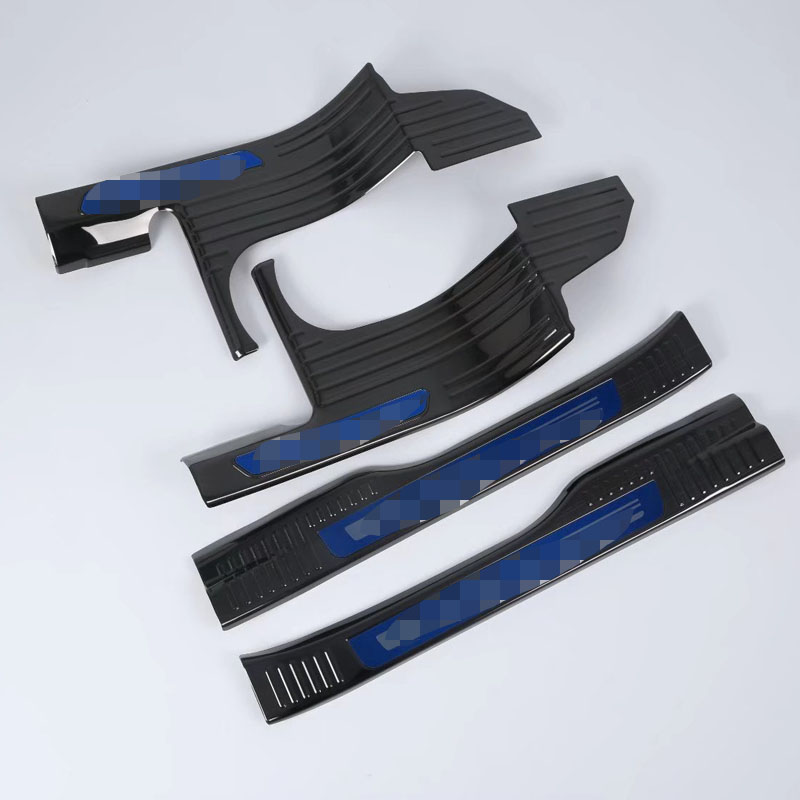 Накладка на Порог для Mitsubishi Outlander, Серебристый/Черный, Abs, 2007+
