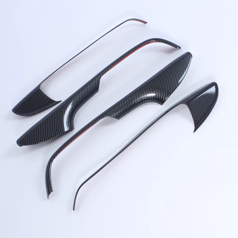 Накладка на Заднее Боковое Стекло для Honda Fit Jazz 2020, Серебристый/Черный, Abs