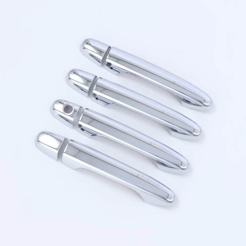 Накладка Дверной Ручки Honda Cr-V 2012-2015, Серебристо-Черная, Abs
