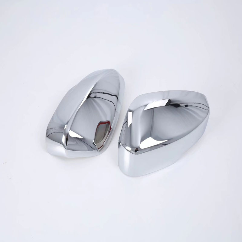 Декоративная Накладки на Зеркало Mitsubishi Eclipse Cross 2018, Серебристо-Черная, Abs
