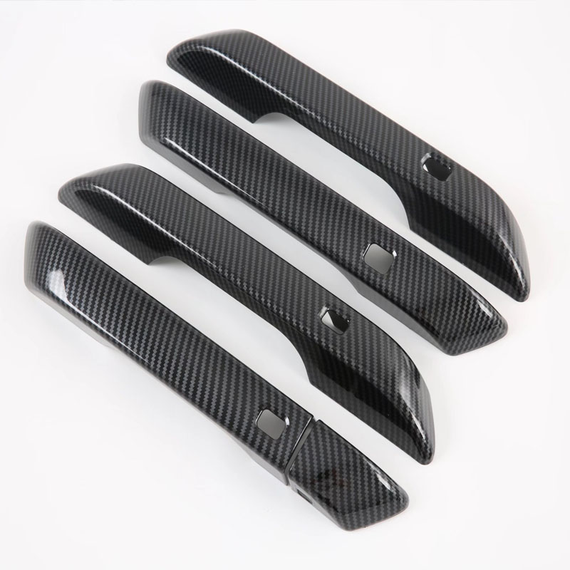 Декоративная крышка дверной ручки Kia Carnival 2020, серебристый/черный, ABS
