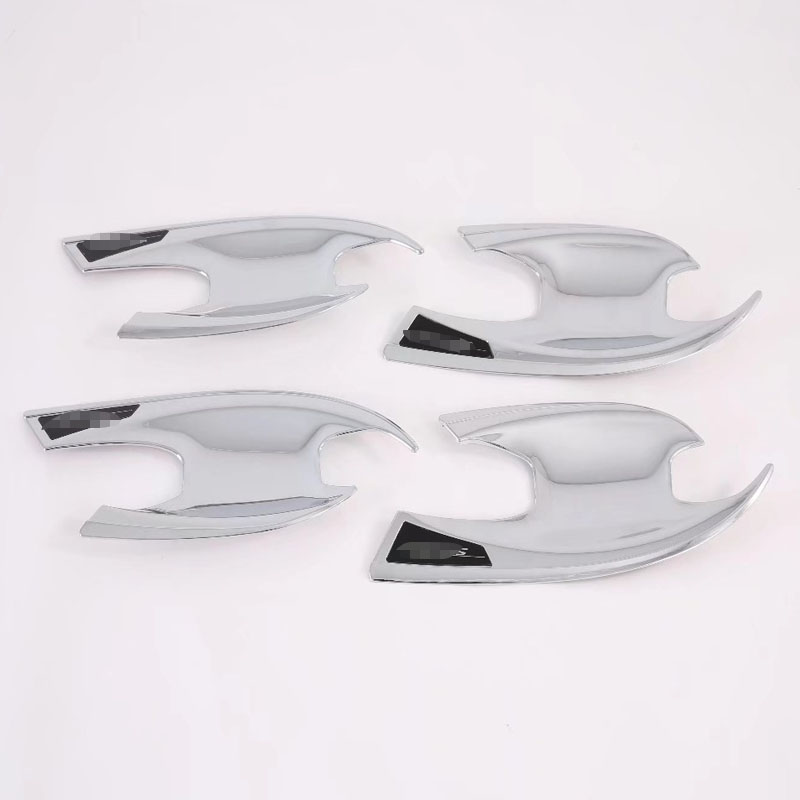 Декоративные Накладки на Дверную Ручку и Крышку Чаши для Hyundai Sonata 2019, Серебристый/Черный, Abs