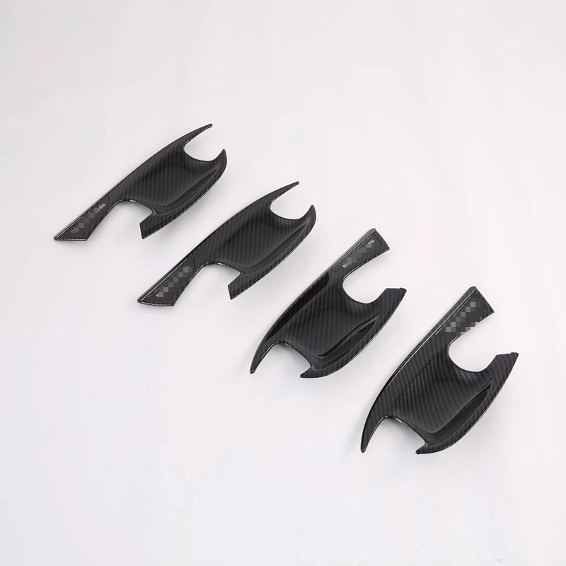 Декоративные Накладки на Дверную Ручку и Крышку Чаши для Kia Seltos 2019, Серебристый/Черный, Abs
