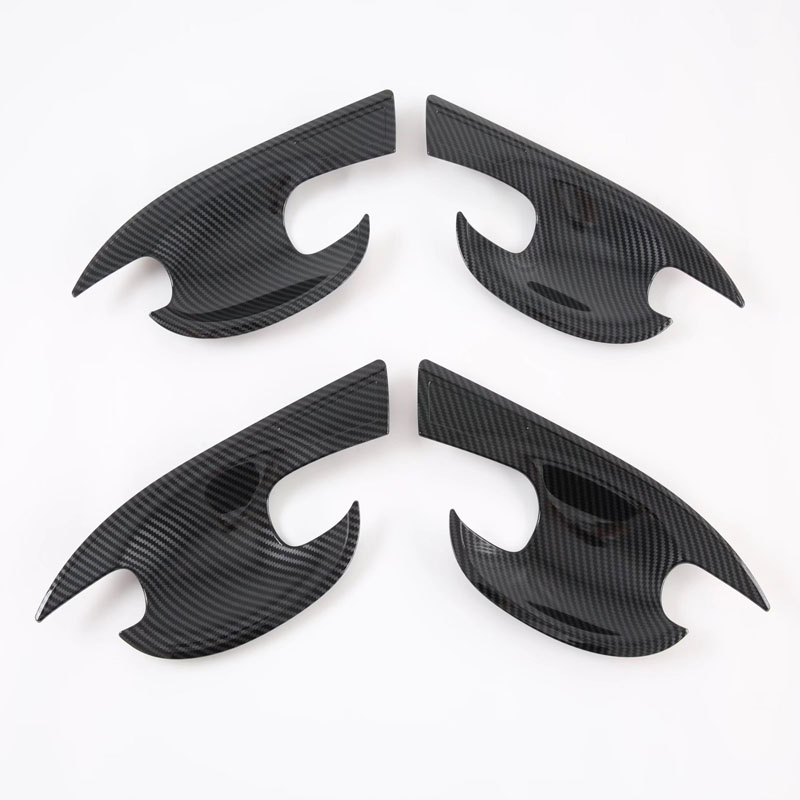 Декоративные Накладки на Дверную Ручку и Крышку Чаши для Mazda Cx-30 2020, Серебристый/Черный, Abs