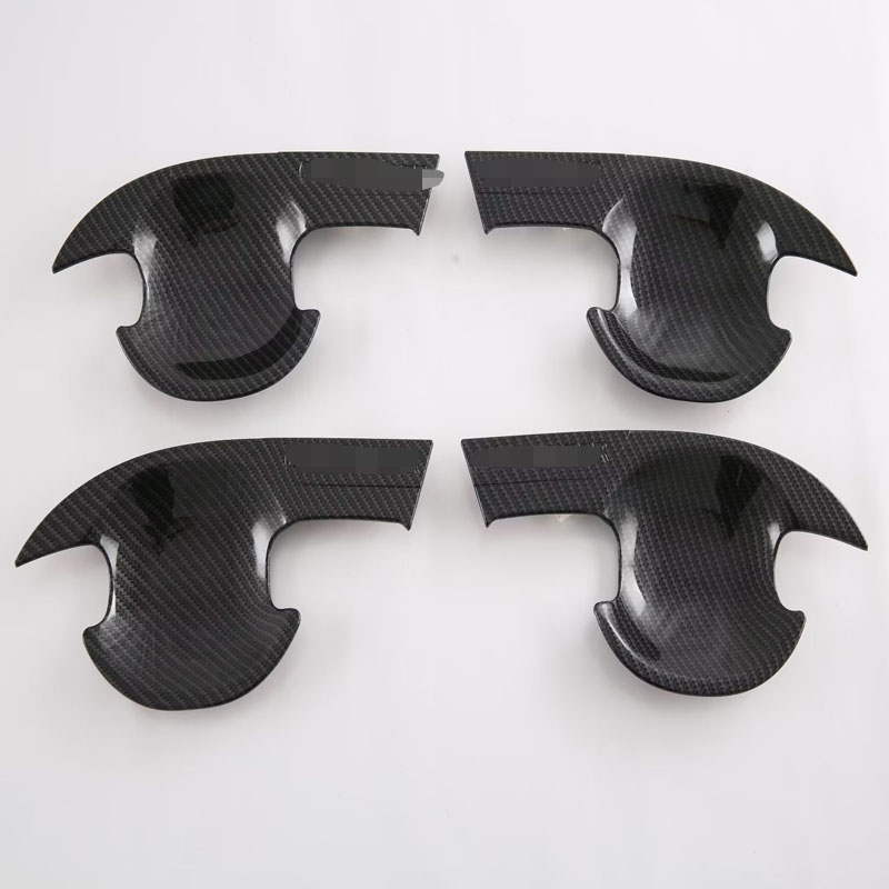 Декоративные Накладки на Ручку и Крышку Чаши для Mitsubishi Outlander 2016, Серебристый/Черный, Abs
