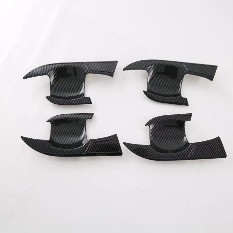 Декоративные Накладки на Дверную Ручку и Крышку Чаши для Mitsubishi Outlander 2023, Серебристый/Черный, Abs
