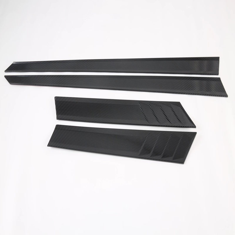 Накладка на боковую дверь Honda Fit Jazz 2020 серебристо-черного цвета из ABS