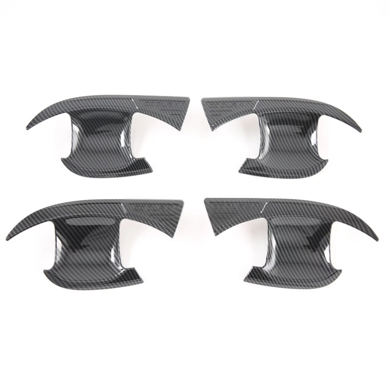 Накладки на Дверные Ручки Coolray X50 и Geely Azkarra, Серебристый/Черный, Abs