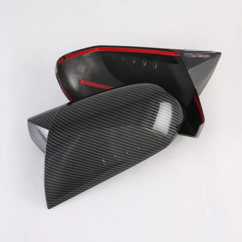 Накладка зеркала заднего вида Toyota Camry 2018, серебристая/черная, ABS
